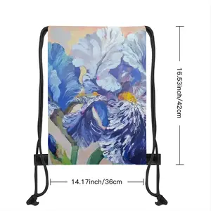 Irises Drawstring Bag