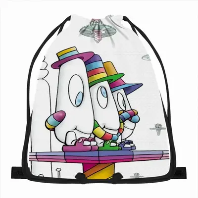 Cotton Candy In The Sky Drawstring Bag