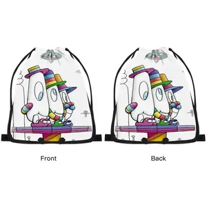 Cotton Candy In The Sky Drawstring Bag