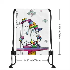 Cotton Candy In The Sky Drawstring Bag