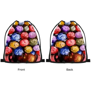 Beautiful Like Roses Drawstring Bag