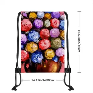 Beautiful Like Roses Drawstring Bag