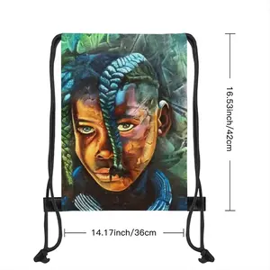 African Youngster Drawstring Bag