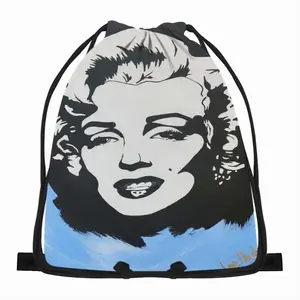 Marilyn Monroe - Girl Women Blonde Fashion Art Poster Drawstring Bag