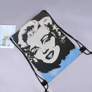 Marilyn Monroe - Girl Women Blonde Fashion Art Poster Drawstring Bag