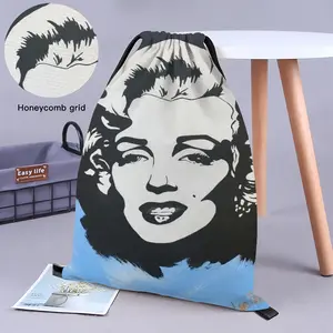 Marilyn Monroe - Girl Women Blonde Fashion Art Poster Drawstring Bag