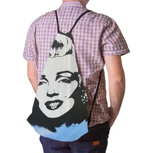 Marilyn Monroe - Girl Women Blonde Fashion Art Poster Drawstring Bag