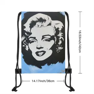 Marilyn Monroe - Girl Women Blonde Fashion Art Poster Drawstring Bag