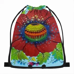 Flower Planet Drawstring Bag