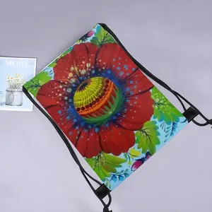 Flower Planet Drawstring Bag