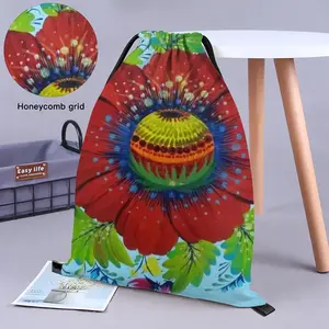 Flower Planet Drawstring Bag