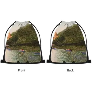 Row Boats In Central Park New York City Drawstring Bag