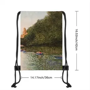 Row Boats In Central Park New York City Drawstring Bag