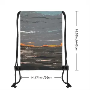 Melting Sun Drawstring Bag