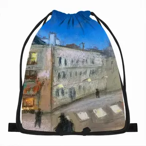 Good Night Montmatre- Paris Nocturne Drawstring Bag