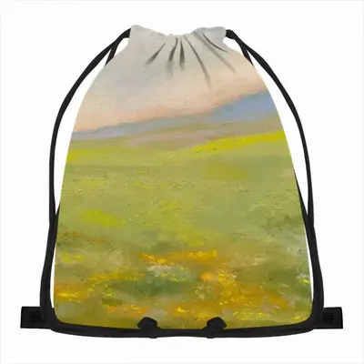 Flower Field Drawstring Bag