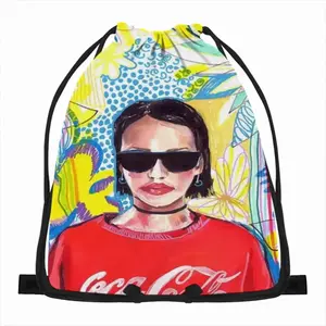 Coca Cola Girl Drawstring Bag