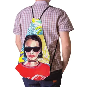 Coca Cola Girl Drawstring Bag