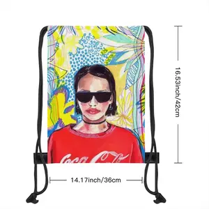 Coca Cola Girl Drawstring Bag