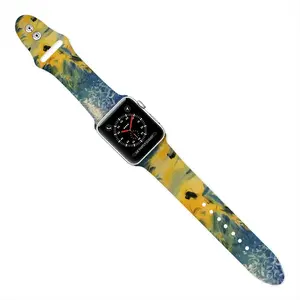 Blue And Yellow Bouquet Of Flowers iWatch Double Buckle Strap (Multi-Size)