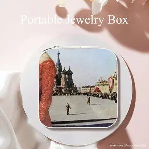 Lady In Red Square Jewelry Box