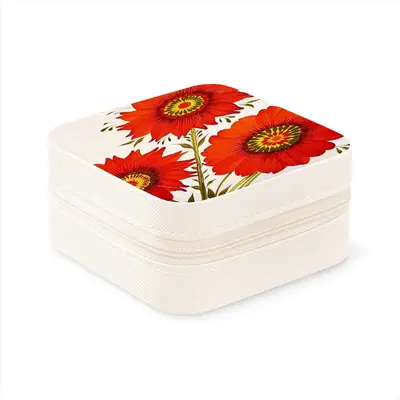 Three Red Flowers Jewelry Box