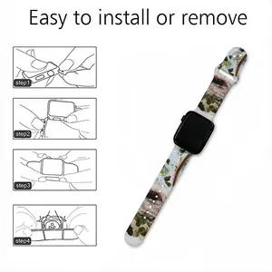 Birds Nest And Flying People iWatch Single Buckle Strap (Multi-Size)