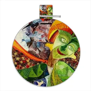 Frida Green Fragment I Picnic Mat (Round)