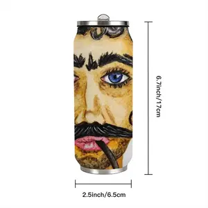 Ataman - Watercolor Man Cossack People Mustache Coke Can Mug