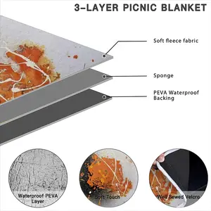 Basic Orange Picnic Mat (Round)