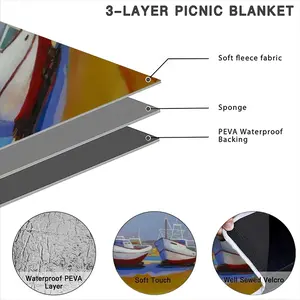 Trawlers Being Refitted Picnic Mat (Round)