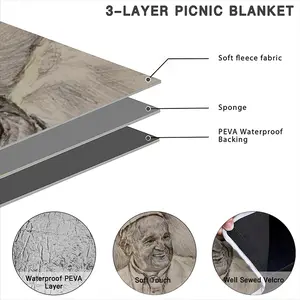 Pope Francis Portrait Picnic Mat (Round)