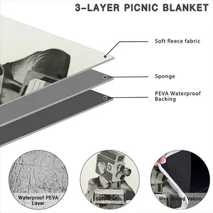 The Future Is Analog Picnic Mat (Round)