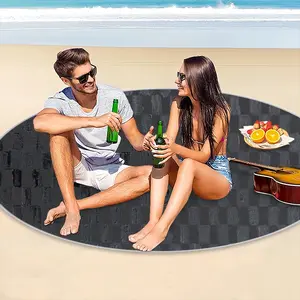 Black Picnic Mat (Round)