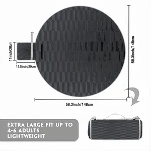 Black Picnic Mat (Round)