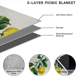 Lemon Branch Picnic Mat (Round)