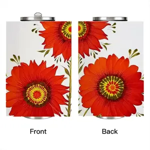 Three Red Flowers Coke Can Mug