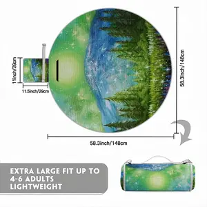 Mysterious Full Moon Picnic Mat (Round)