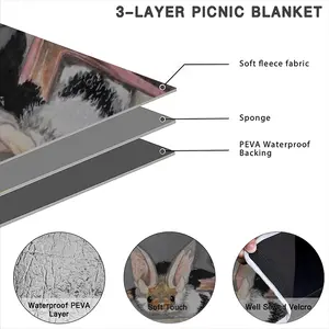 Batman - Watercolor Gray Mouse Animals Poster Picnic Mat (Round)