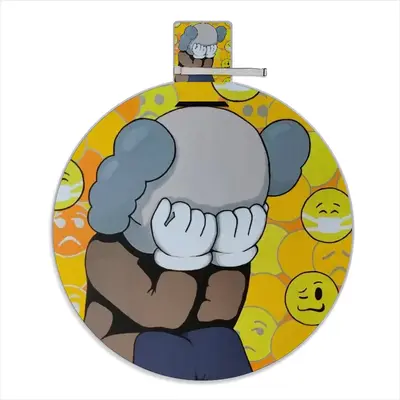 Dont Worry - Kaws Kaws Blackout Poster Emoji Allrightsreserved Picnic Mat (Round)