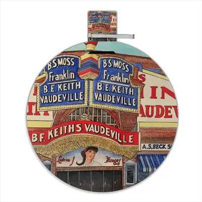 Bf Keiths Vaudeville New York City Picnic Mat (Round)