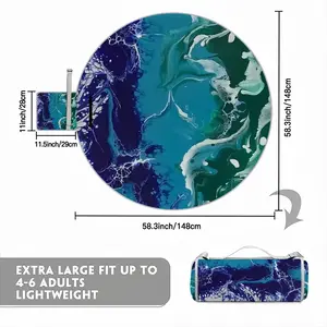 Stormy Sea Picnic Mat (Round)