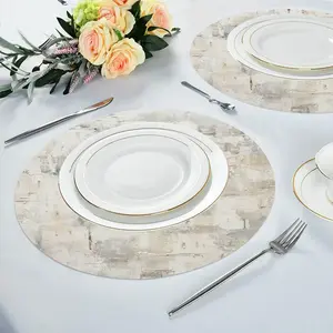 White Medina Linen Placemat (Round)