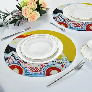 Covfefemobile Linen Placemat (Round)