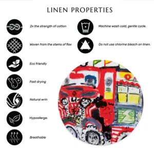 Lisbon Tuk-Tuk Linen Placemat (Round)