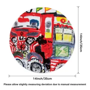 Lisbon Tuk-Tuk Linen Placemat (Round)