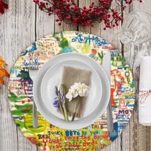 Artjpg Linen Placemat (Round)