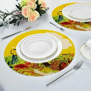 Back To The 30S Linen Placemat (Round)