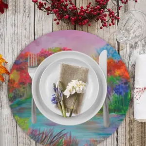 Rhythm Of Colors Linen Placemat (Round)