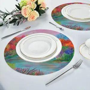 Rhythm Of Colors Linen Placemat (Round)